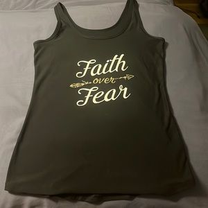 ❤️BRAND NEW FAITH OVER FEAR STRETCHY TANK ❤️
